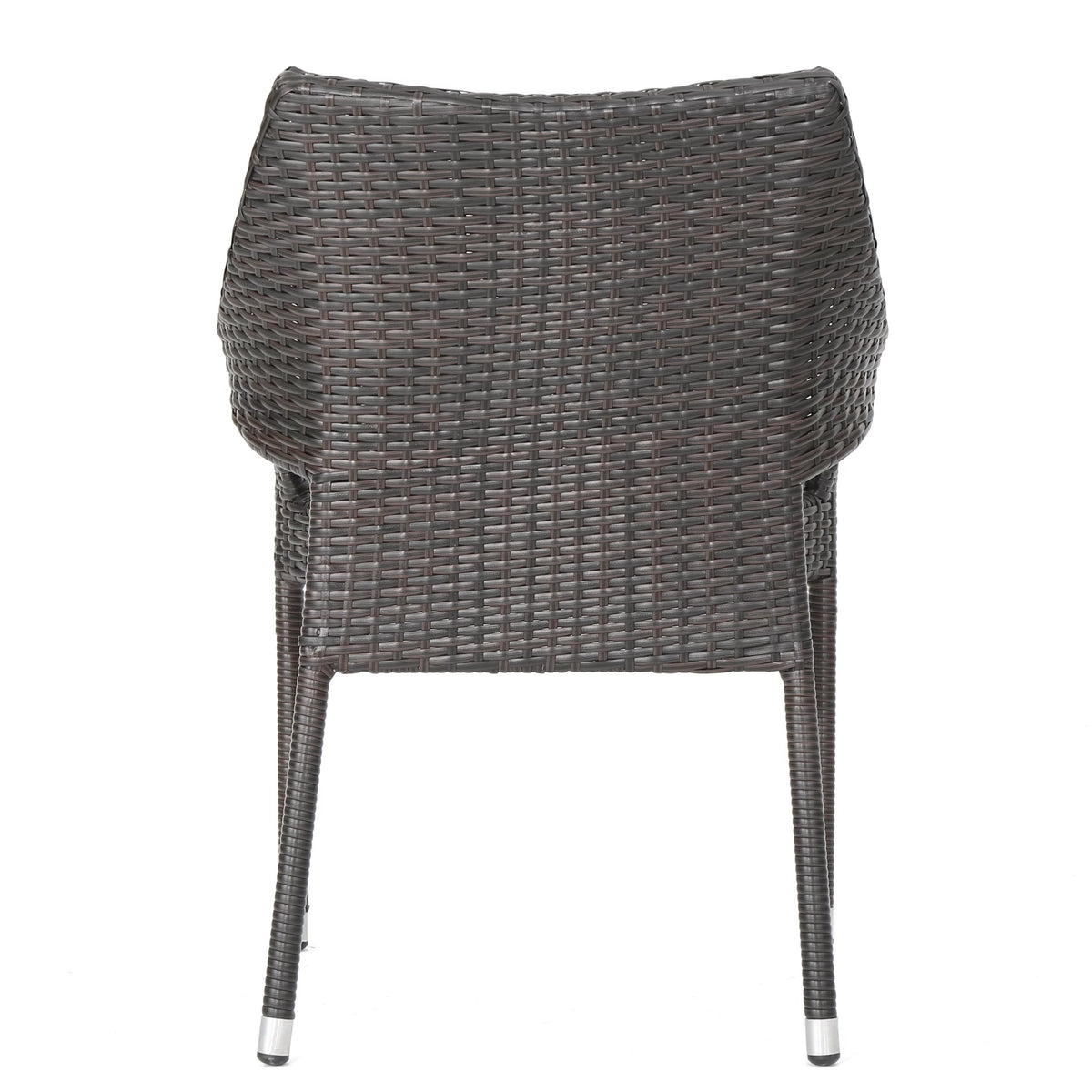 5 Piece Wicker Dining Set with Foldable Table and Stacking Chairs M6476