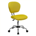Yellow Mid-Back Mesh Office Swivel Chair D9719
