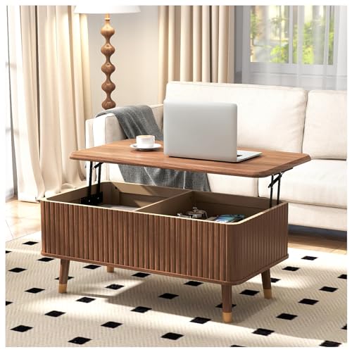 Lift Top Coffee Table with Storage Shelf W5268