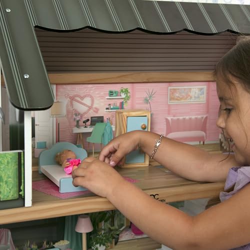 3-Story Dollhouse with 4 Rooms and 16 Accessories C86645