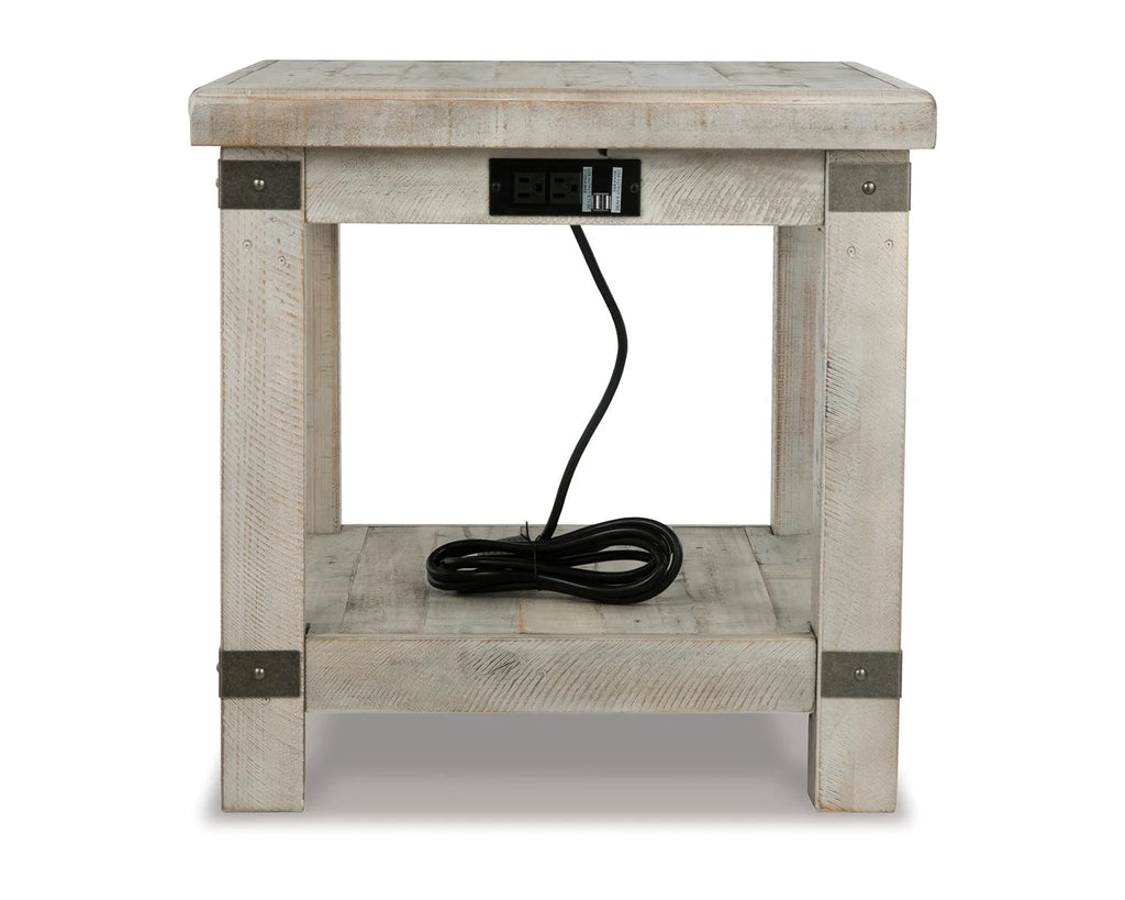 White Wash Gray End Table C84408