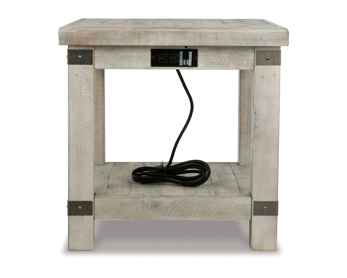 White Wash Gray End Table C84408