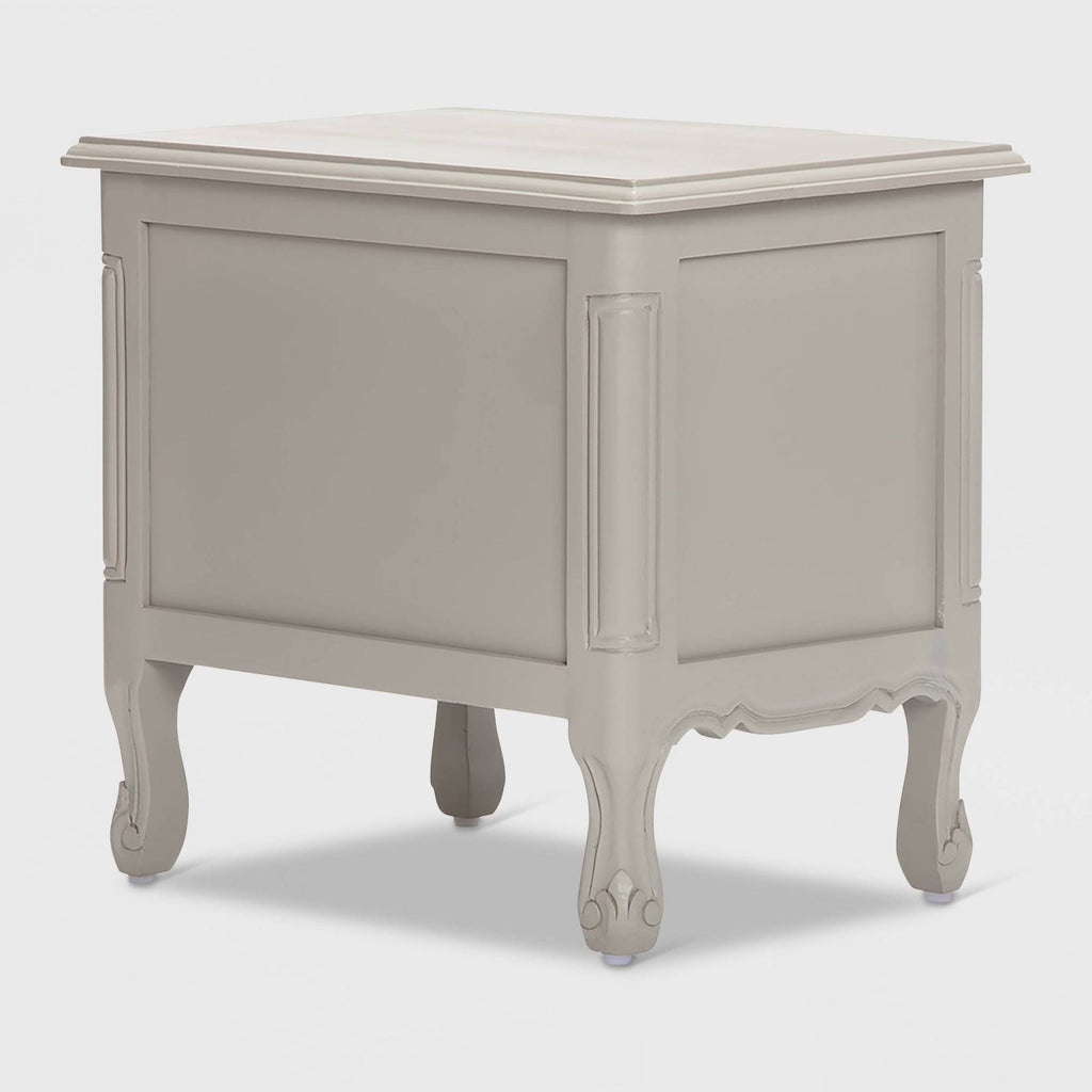 Gray Side Table with Two Drawers T341308