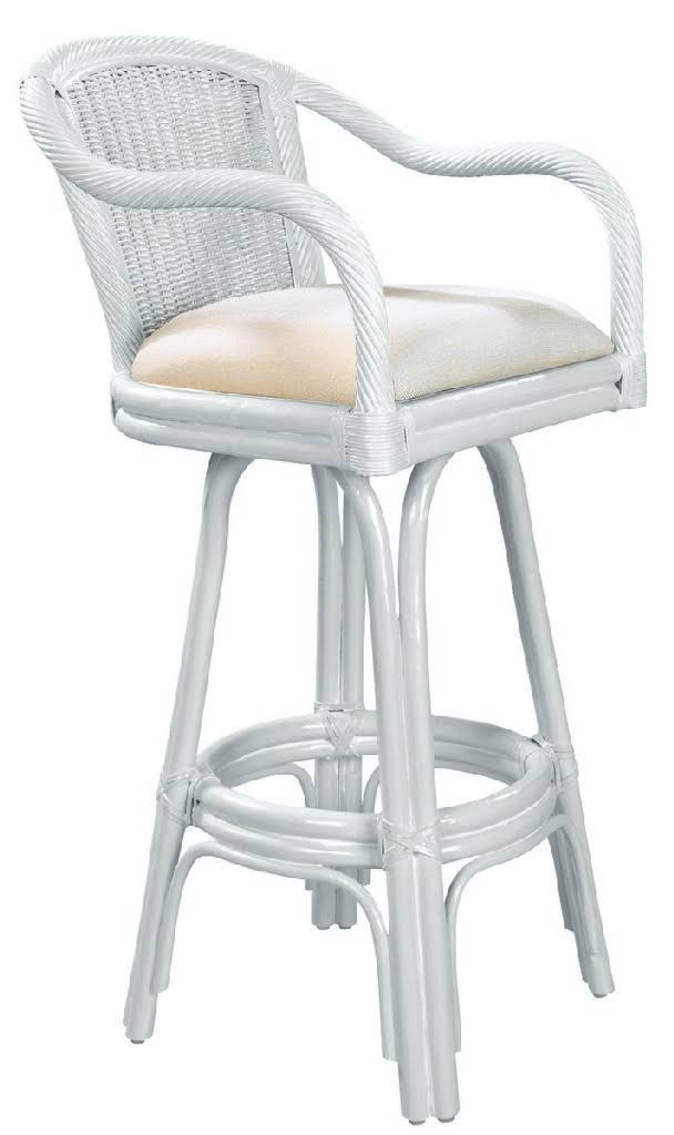 Whitewash Rattan Counterstool Q441