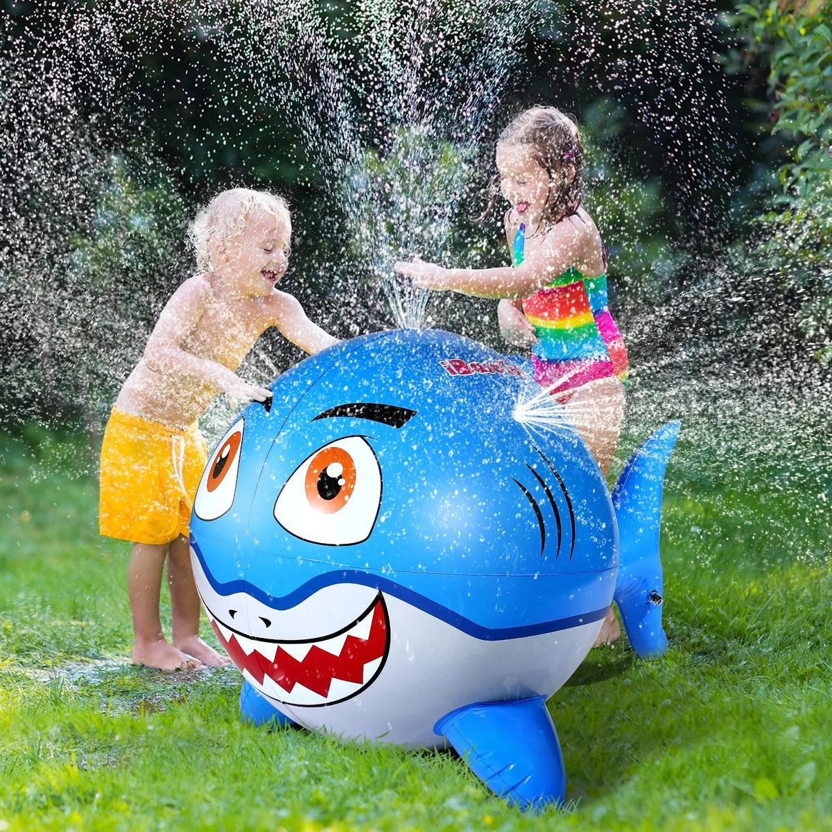 Inflatable Shark Sprinkler Water Ball 80x120cm O599