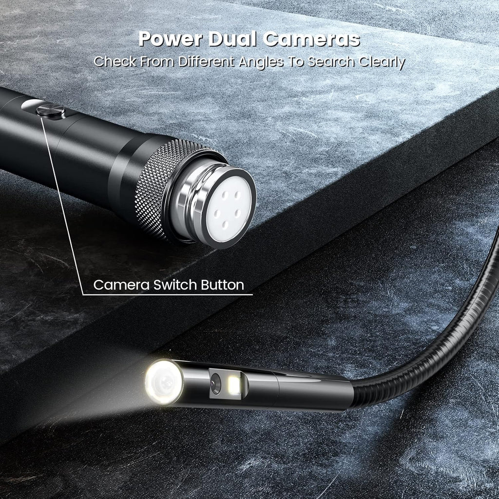 5.5mm 1080P HD Dual Lens Borescope Inspection Camera with Lights T2715