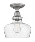 English Nickel Flush Mount Ceiling Light Q758