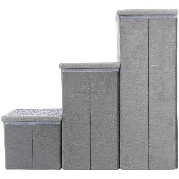 Foldable 3-Step Pet Stairs with Storage R441859