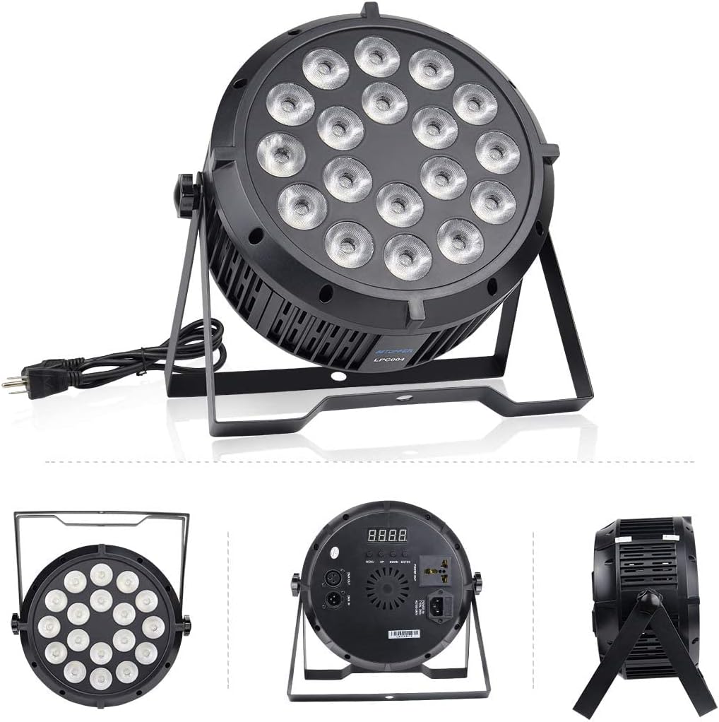 18x8W RGBW LED Stage Lights DMX-512 Sound Activated Strobe Lights (1 Pack) A76652