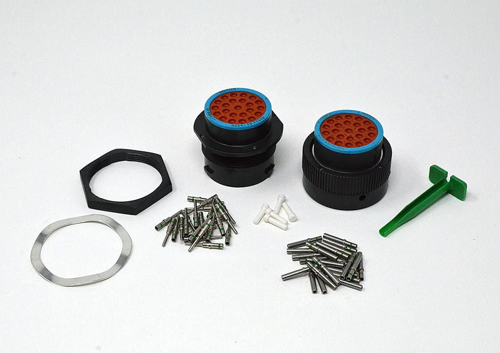 Bulkhead 23-pin Connector kit, 14-16 AWG Solid Contacts, Pack of 2 B96211