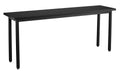 18x22 x 72x22 Fixed Height Black Steel Lab Table with Chem-Res Top T460