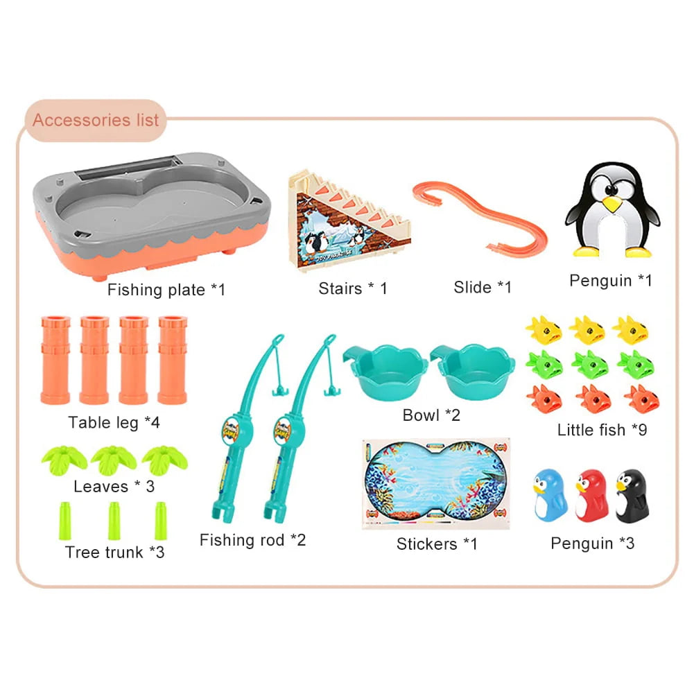 Toddler Toys Fishing Table Toys Water Table Pool Set X148