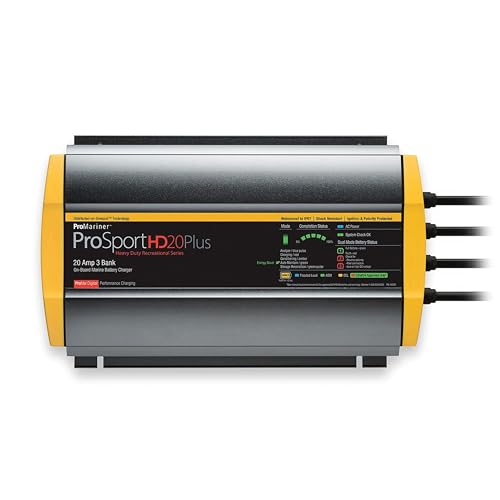 Waterproof Marine Battery Charger, 20 Amp, 3 Bank O45978