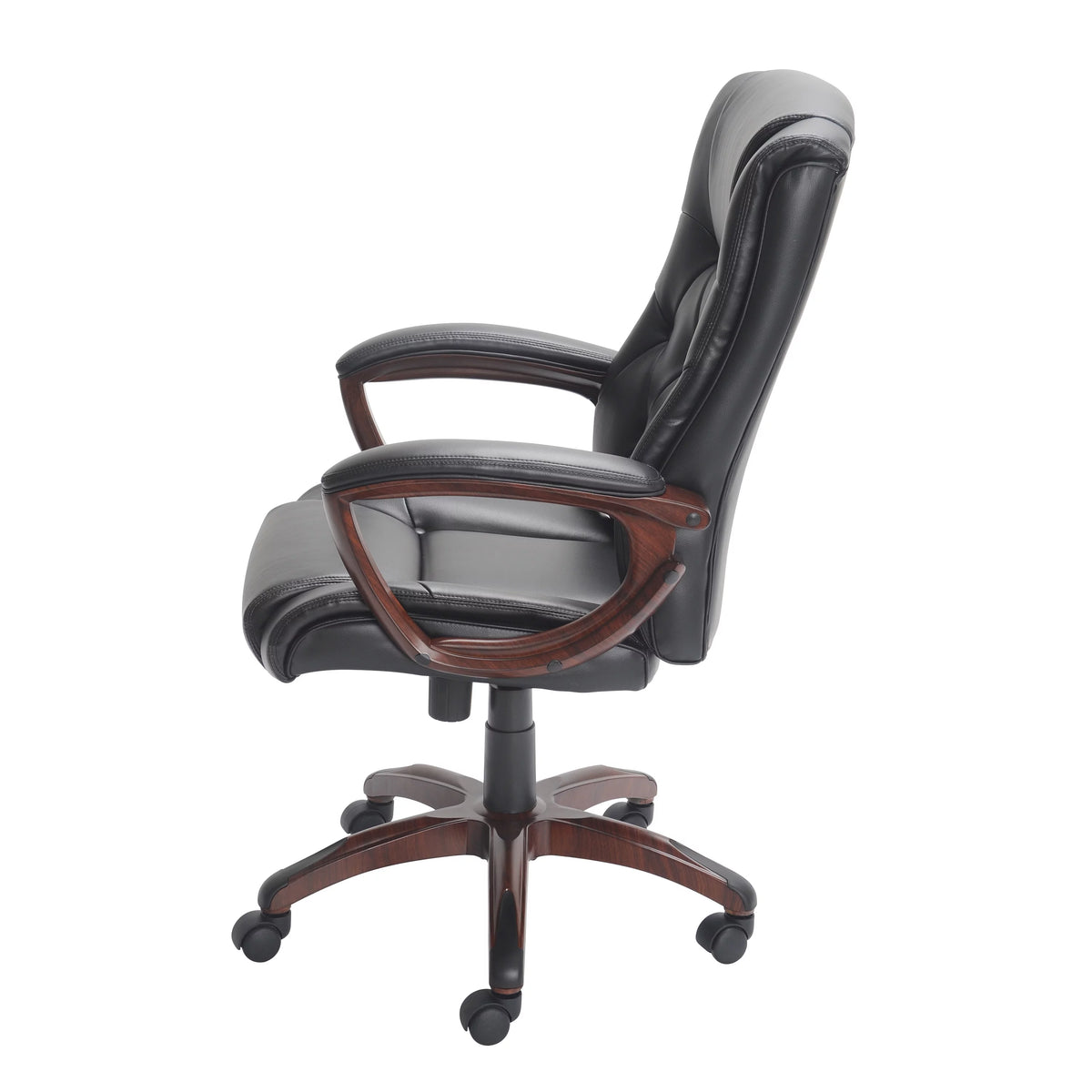 Black Bonded Leather Office Chair with Arms K29715