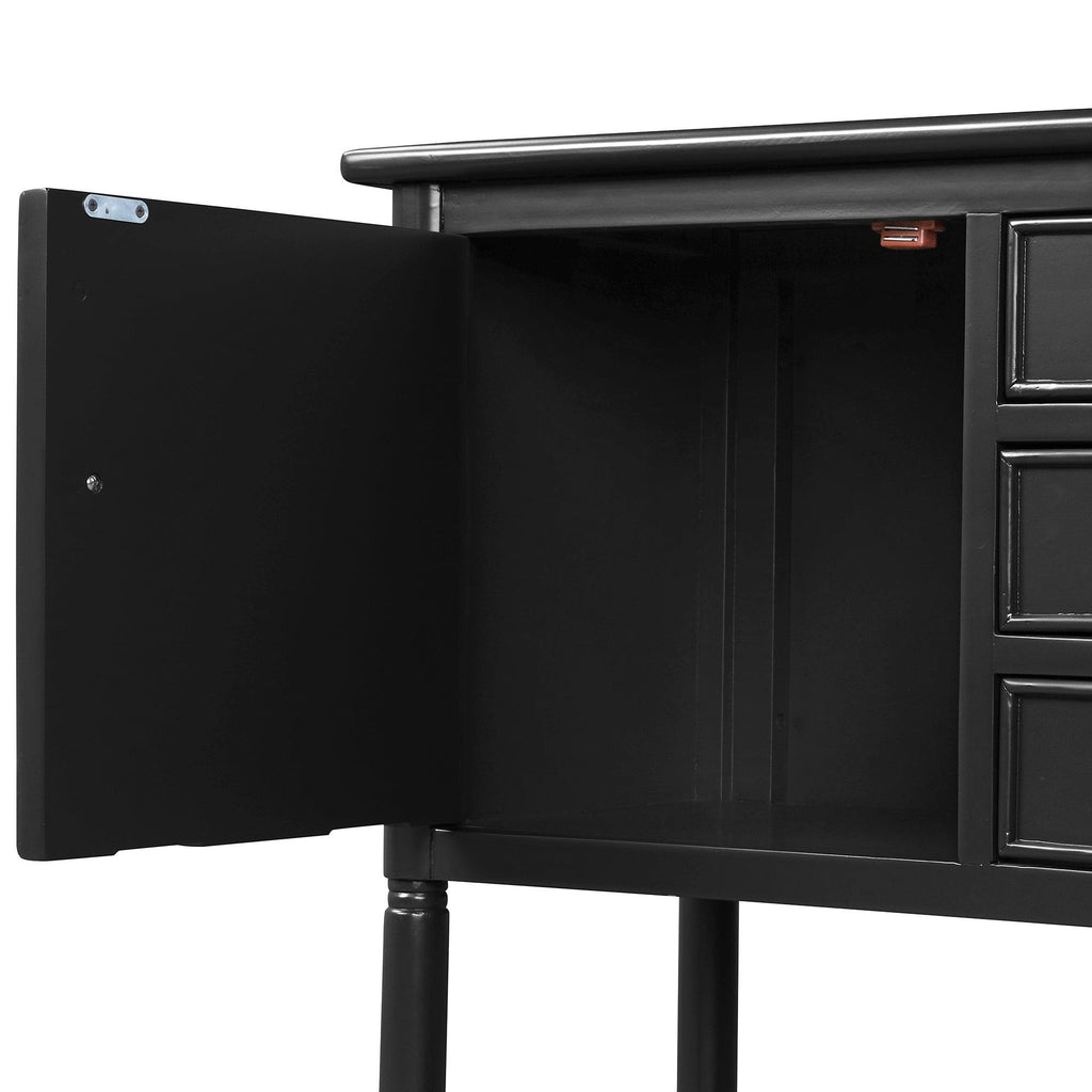 Black 45-Inch Solid Wood Console Table L9150