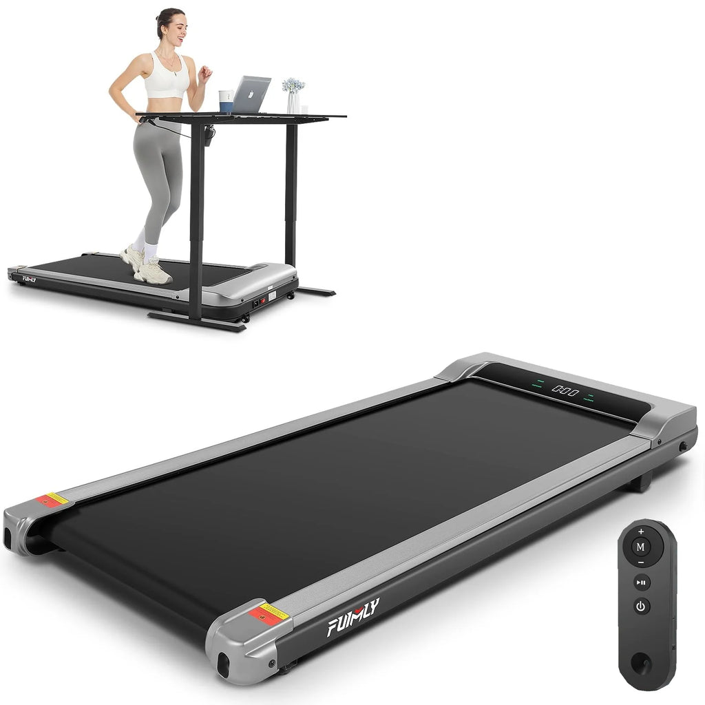 Black Electric Walking Pad Treadmill with Remote Control K707919