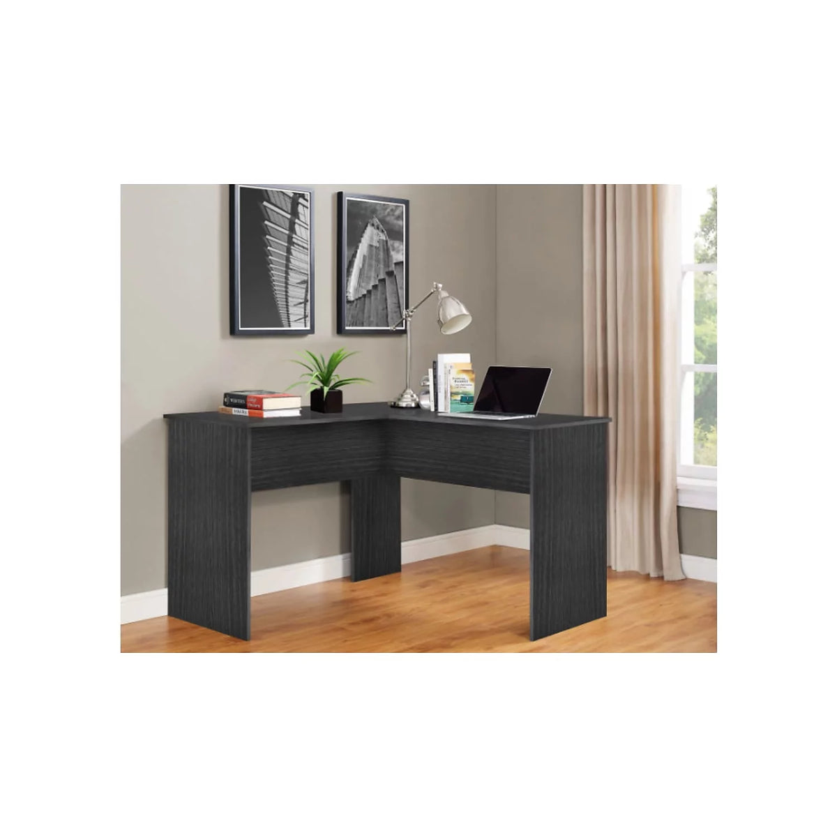Gray Corner Computer Desk P772882