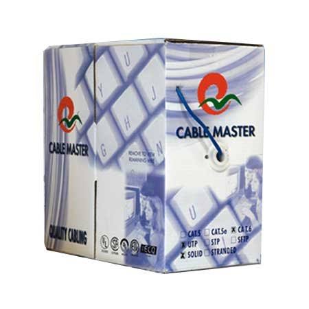 1000ft Cat6 UTP Solid 24 AWG Bulk Cable White V206116