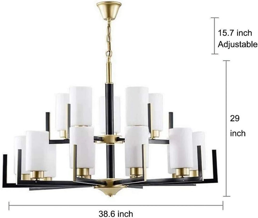 Chandelier with White Shade T32119