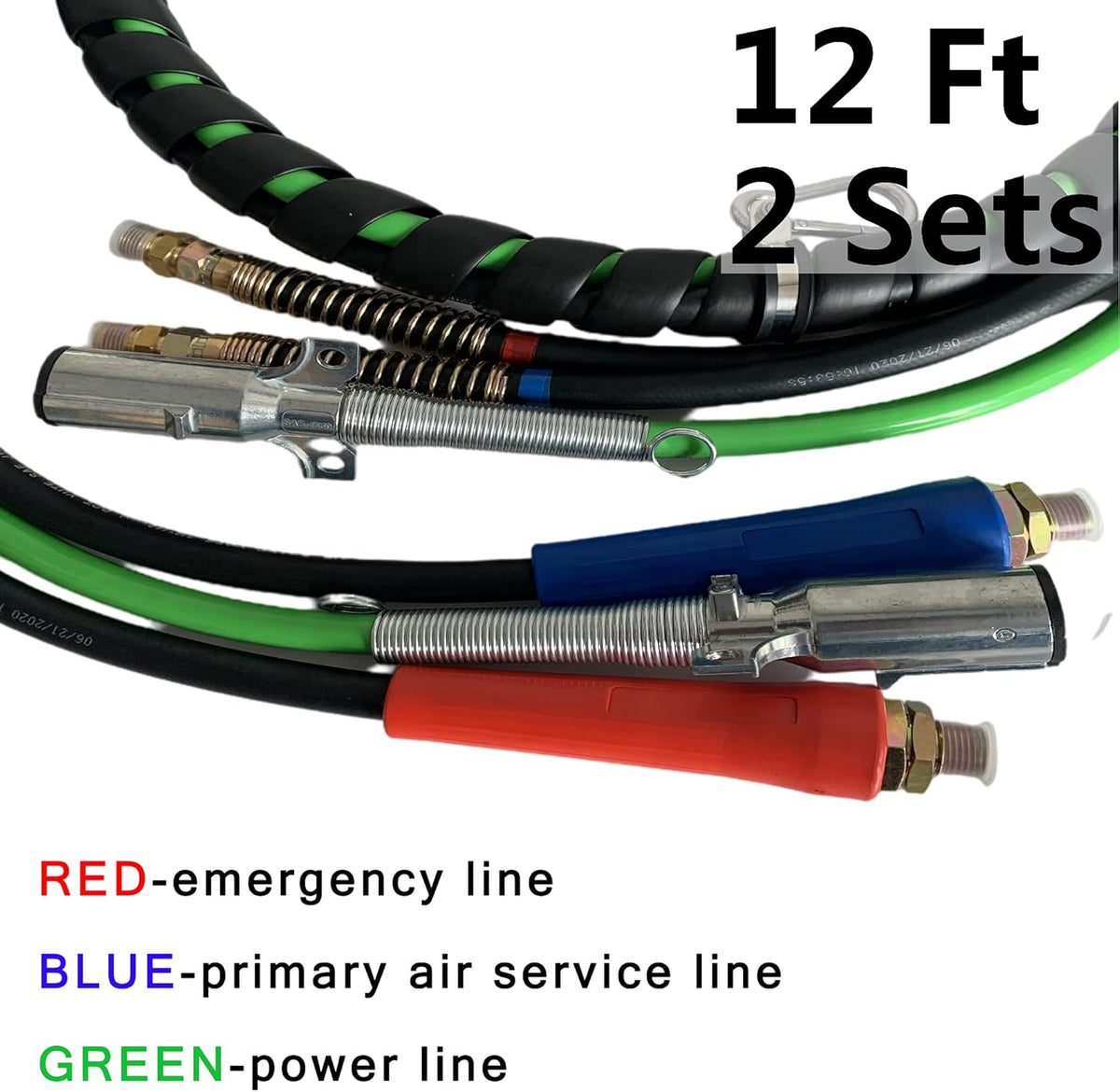 3 in 1 Semi Truck Air Hose Trailer Electrical Cable Assembly ABS Wire Rubber Air Line Tractor Parts R42337