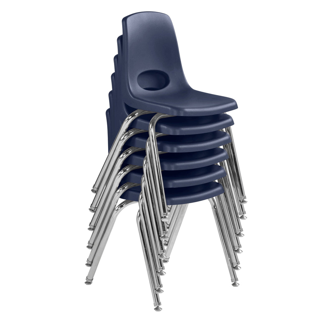 Navy Stack Chair with Swivel Glides, 6-Piece Set N65612