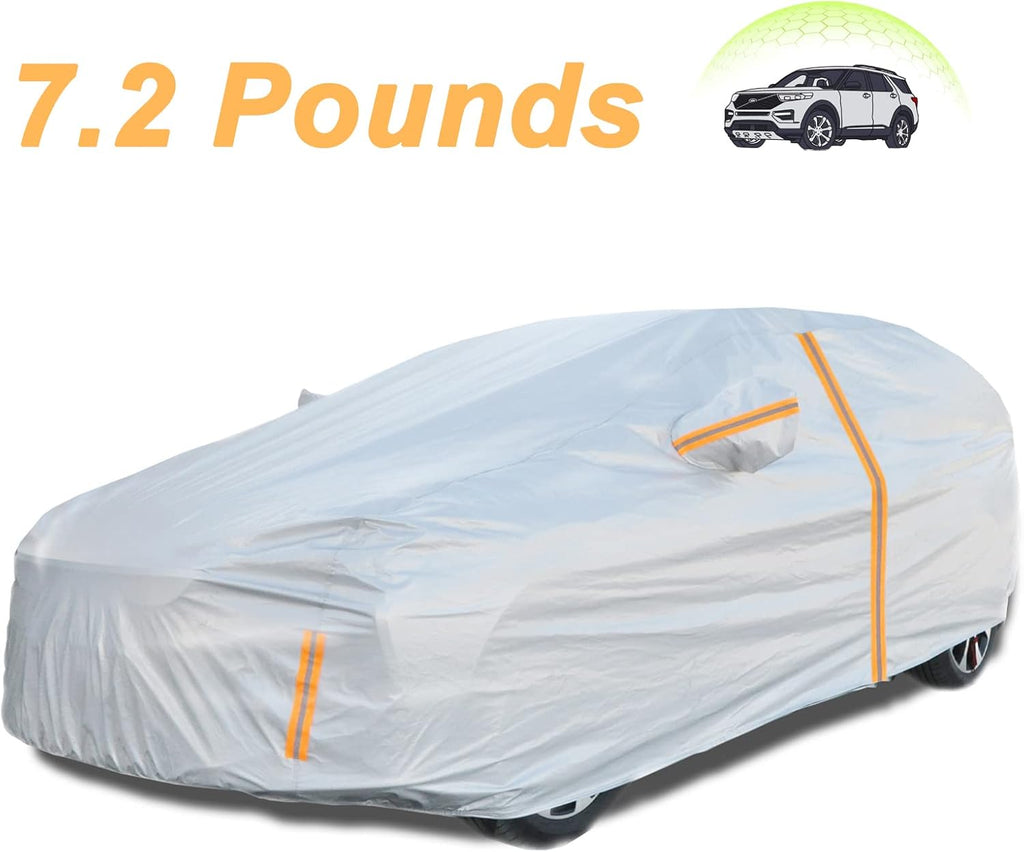 6 Layers Waterproof Cotton SUV Car Cover with Zipper T417331