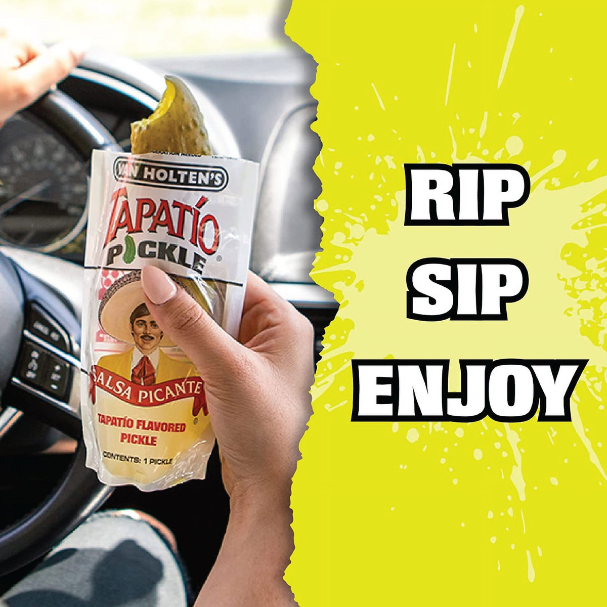 Jumbo Tapatio Salsa Pickle In-A-Pouch, 12x 5oz Pouches Q68234