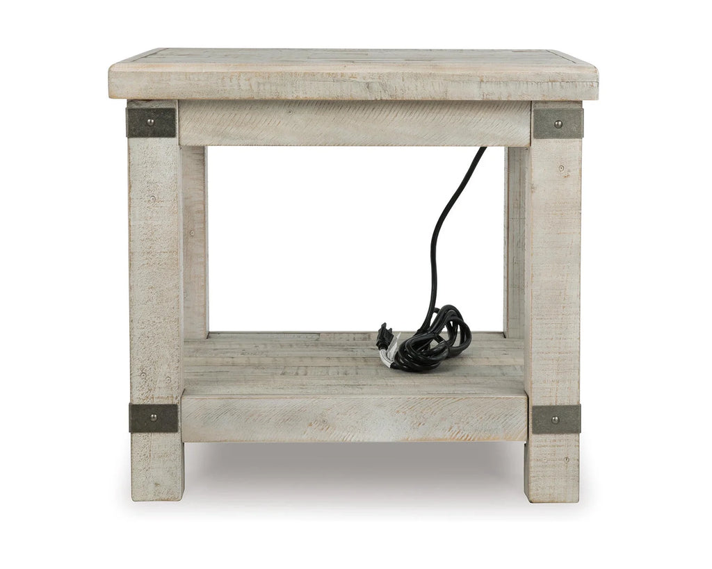 White Wash Gray End Table C84408