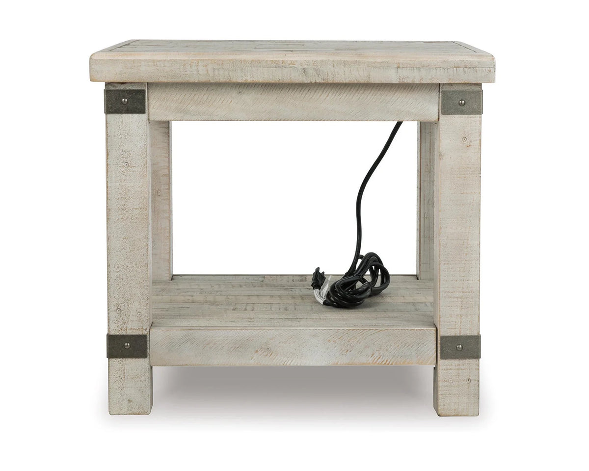 White Wash Gray End Table C84408