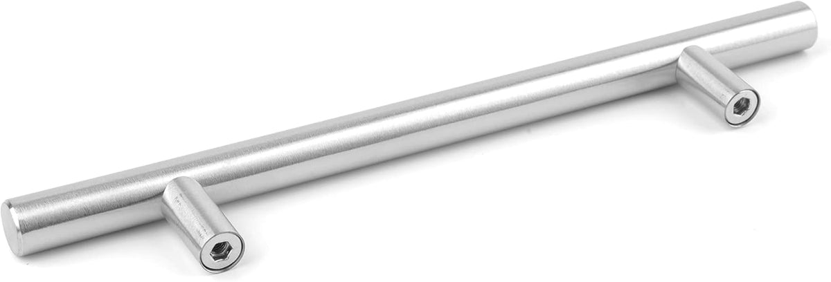 30 Pack Satin Nickel Cabinet Pulls, 7.8 Inch Overall Length, 5 Inch Hole Center D5527
