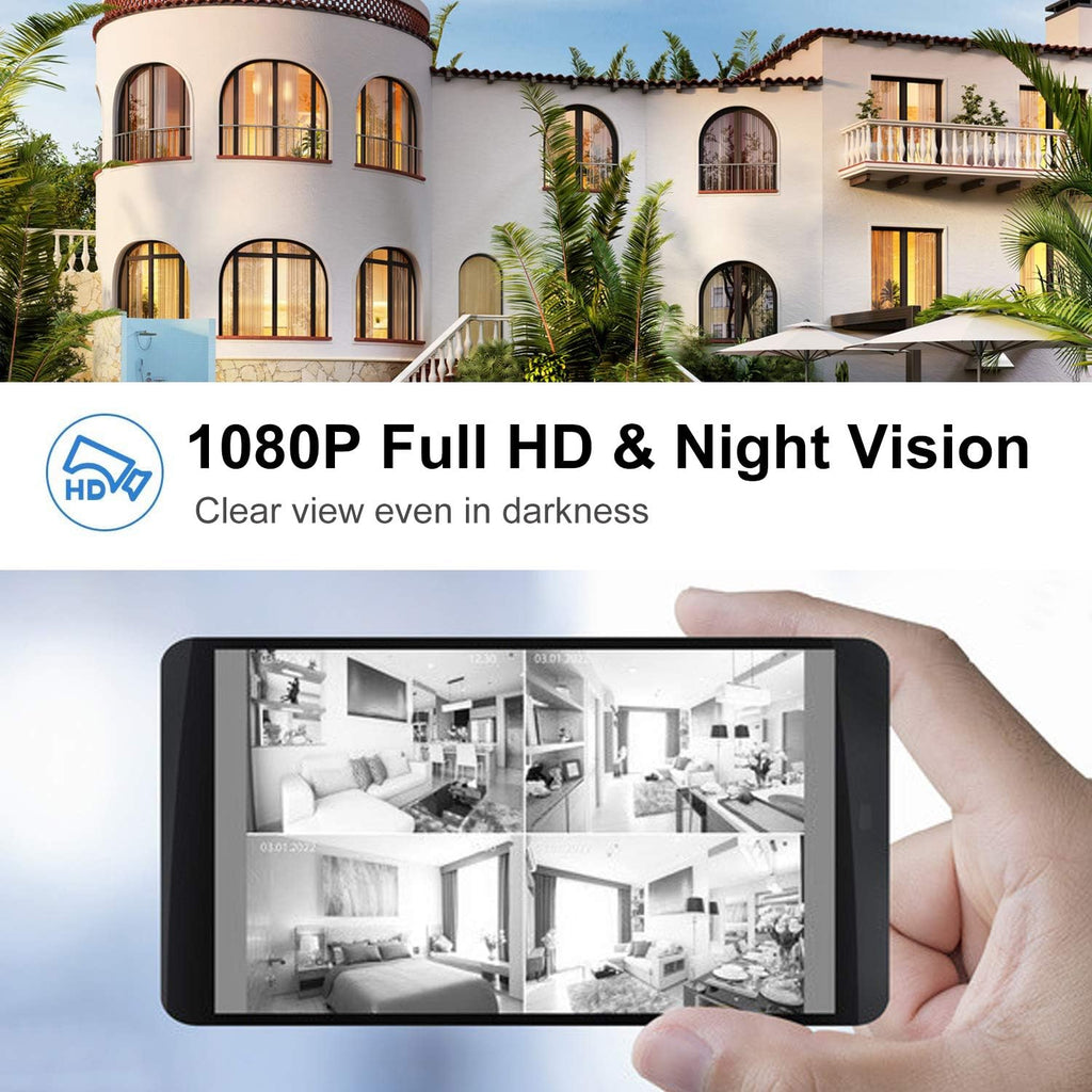 WiFi Video Doorbell Camera, 1080P HD, Night Vision, 2-Way Audio U162792