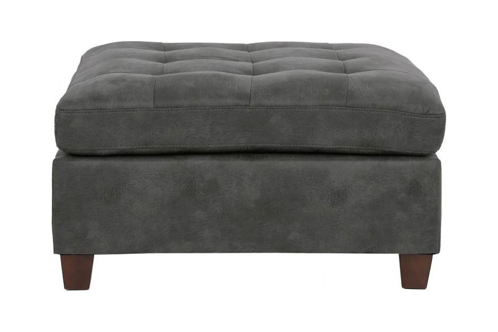 Antique Grey 8Pc Modular Sofa Set Leatherette Tufted Couch S92133