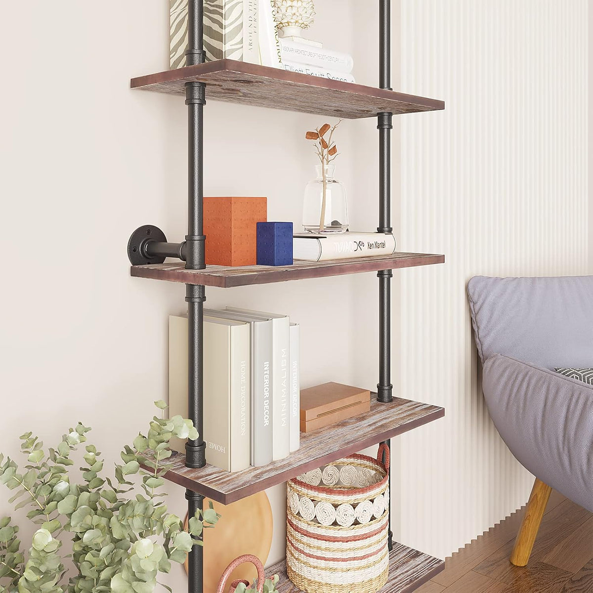 6 Tier Solid Wood Ladder Shelf V17188