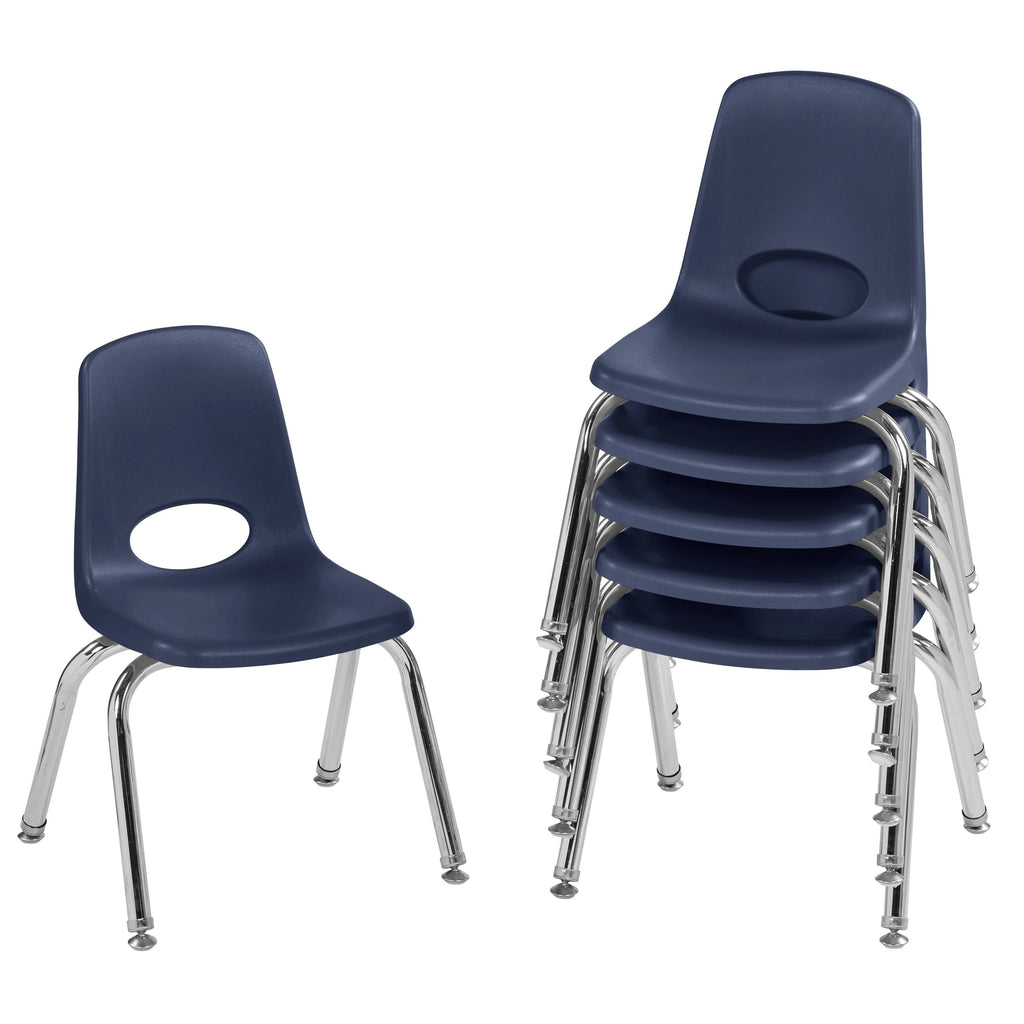 Navy Stack Chair with Swivel Glides, 6-Piece Set N65612
