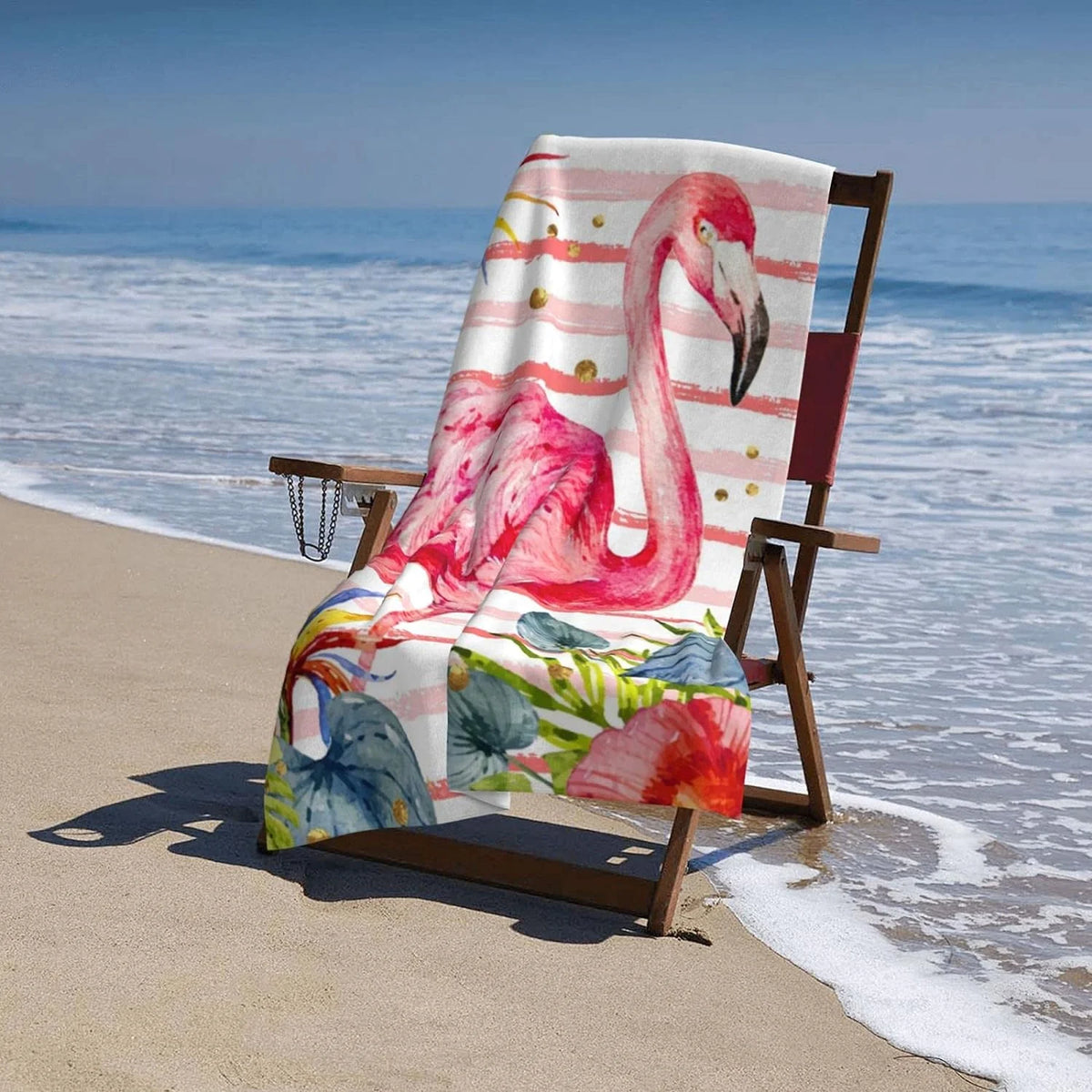 Pink Flamingo Towel 52X32 Beach Bathing Towel A312