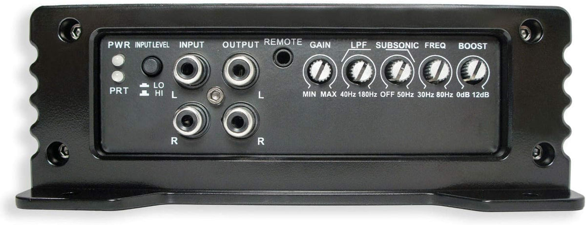 Slotted S Port Single 10 Sub Box & HA-A400.1 Car Stereo Bundle T690