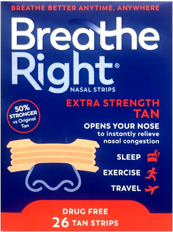 Extra Tan Drug-Free Nasal Strips 26 count B2029