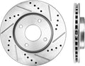 FRONT 280mm Drilled & Slotted 4 Lug Rotors T1735