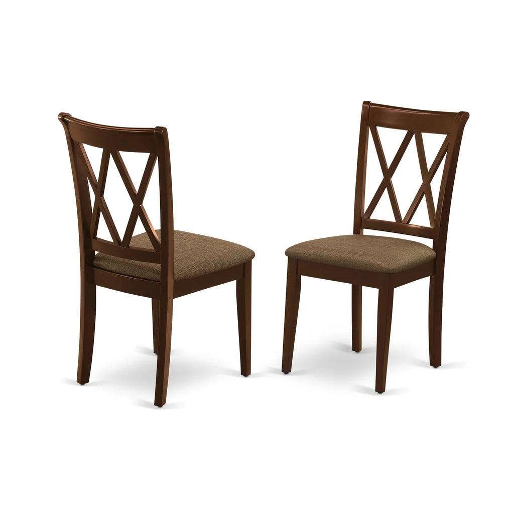 6 Pc Dining Set with Table Chairs and Bench Mahogany Finish Q93254