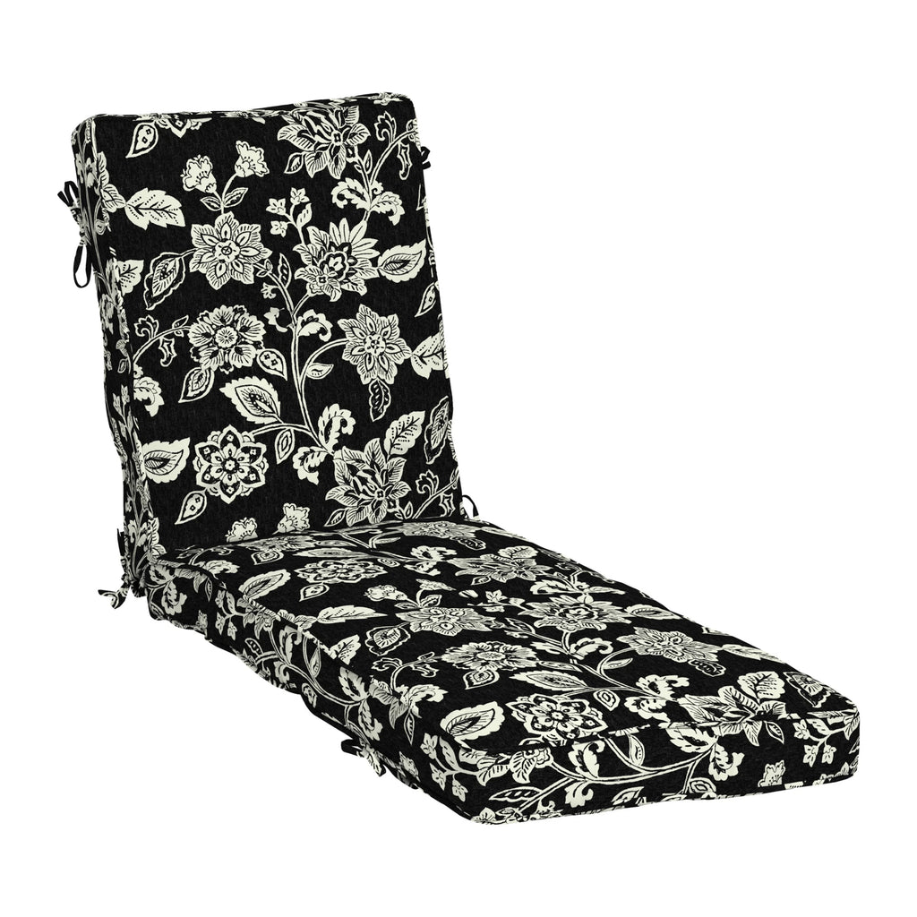 Black Outdoor Chaise Lounge Cushion D32279