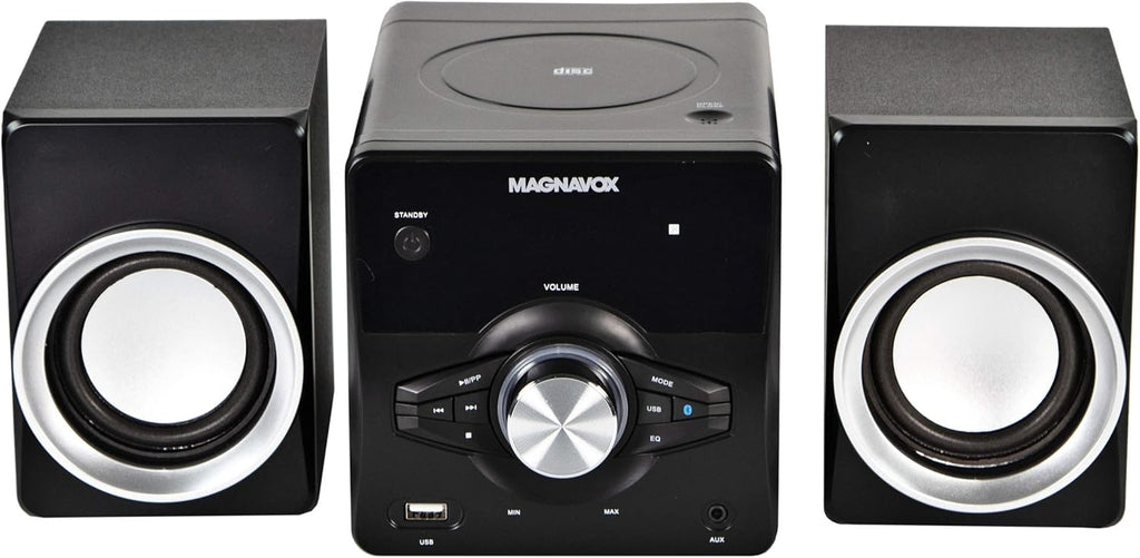 3-Piece Top Loading CD Shelf System with Bluetooth Radio in White M41474