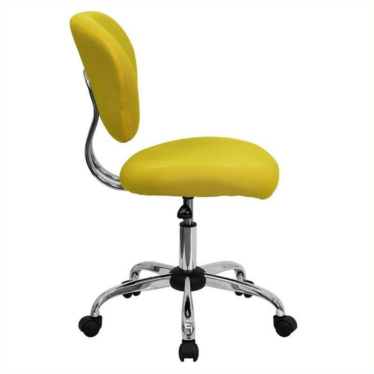 Yellow Mid-Back Mesh Office Swivel Chair D9719