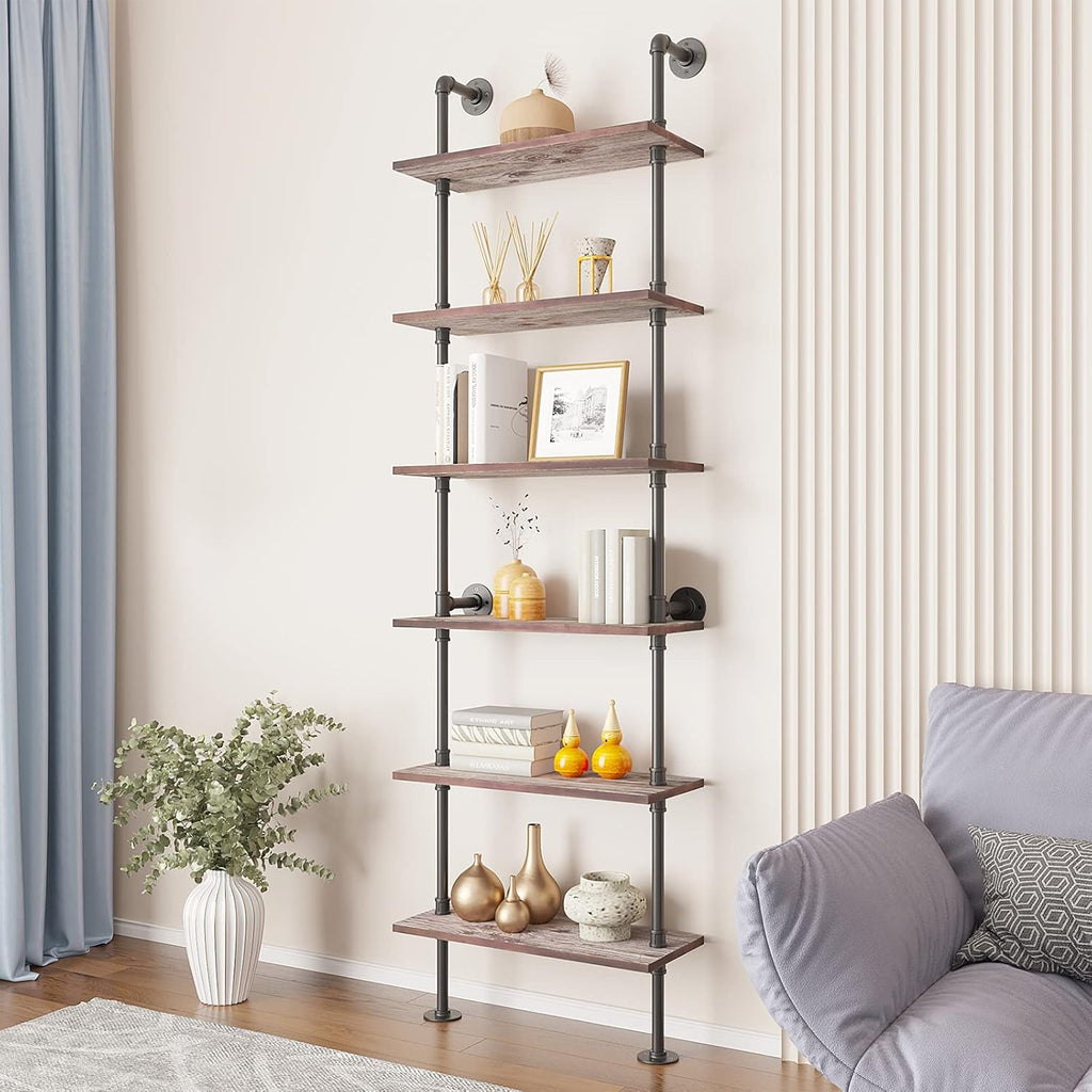 6 Tier Solid Wood Ladder Shelf V17188