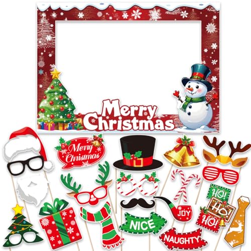 Christmas Photo Booth Props Party Decorations with Photo Frame B579628