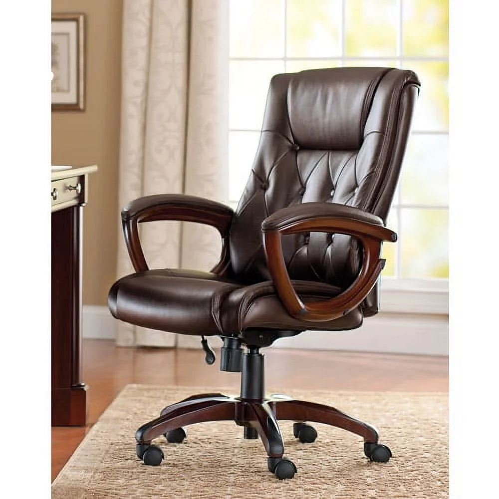 Black Bonded Leather Office Chair with Arms K29715