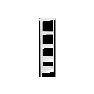 White Solid Wood Corner Bookcase L4665