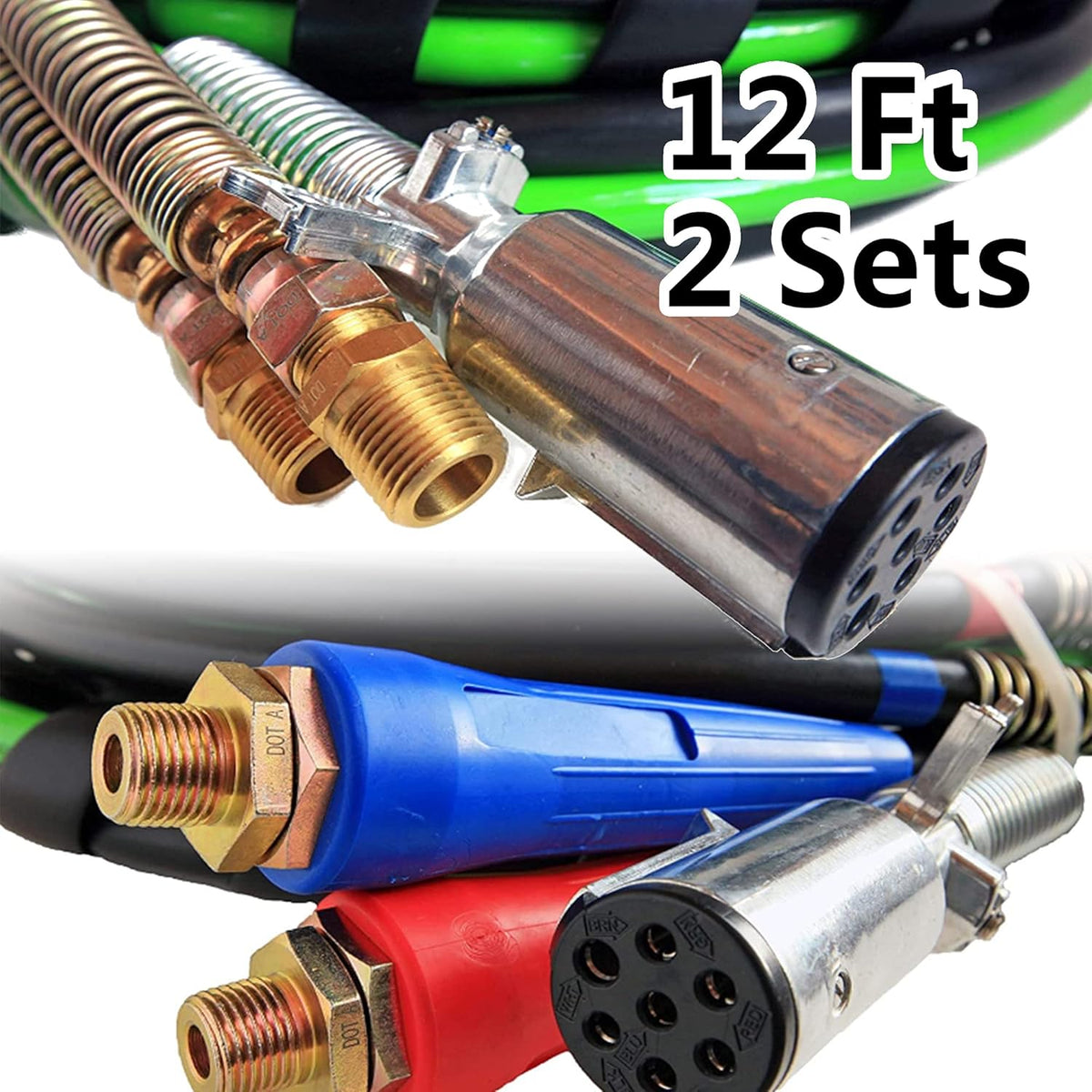 3 in 1 Semi Truck Air Hose Trailer Electrical Cable Assembly ABS Wire Rubber Air Line Tractor Parts R42337
