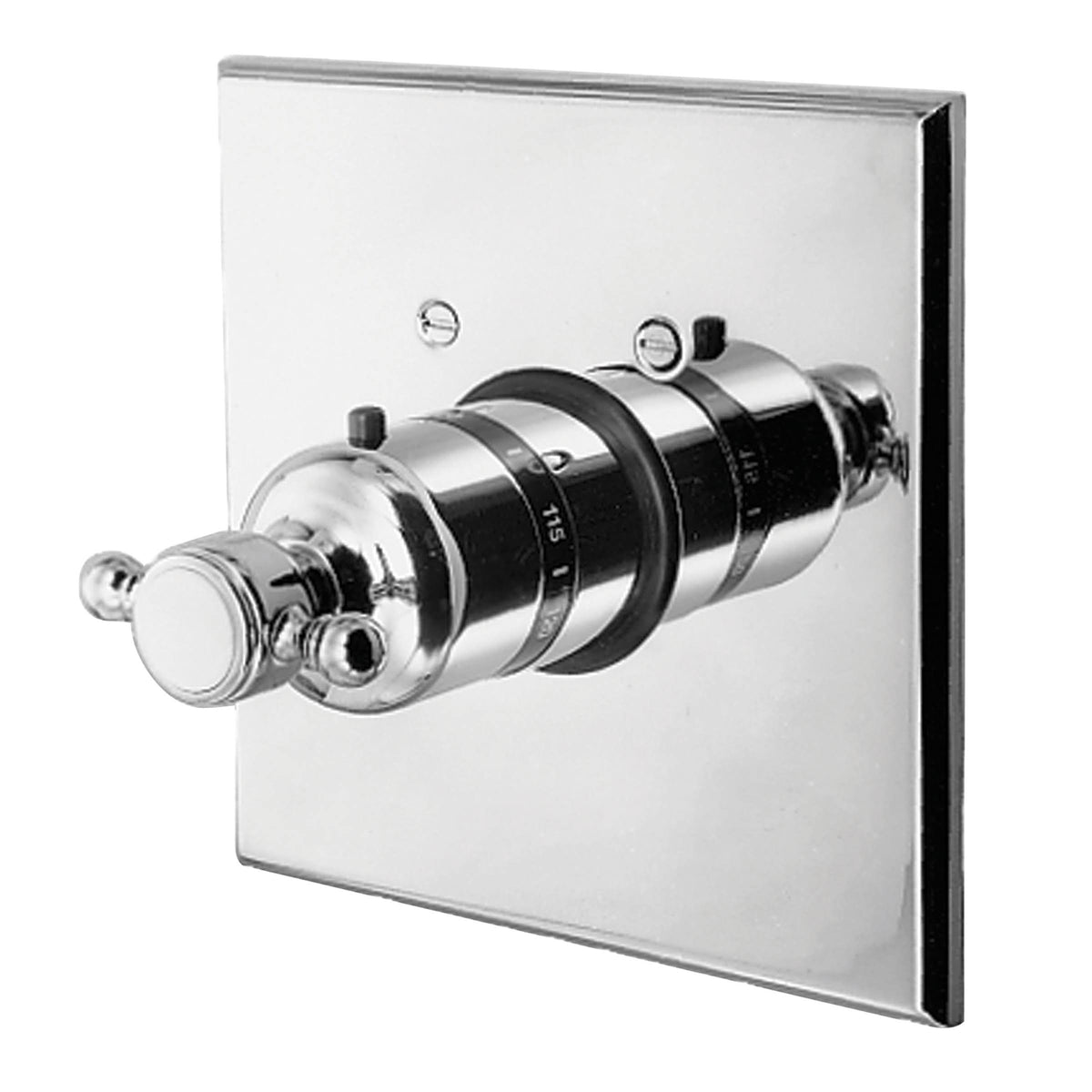 Thermostatic Trim Plate with Handle White O6184