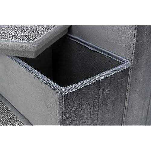 Foldable 3-Step Pet Stairs with Storage R441859