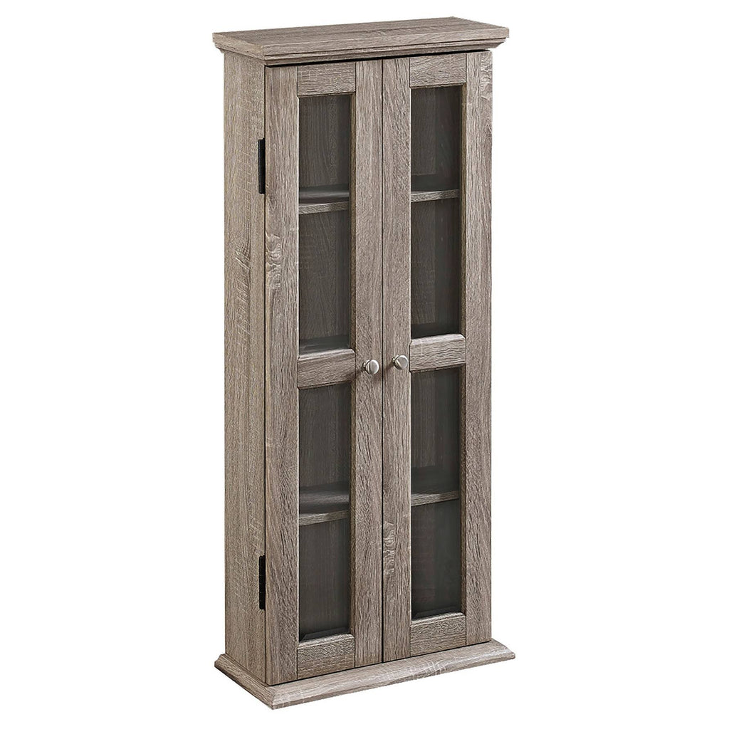 Wood Media Storage Tower Cabinet T101